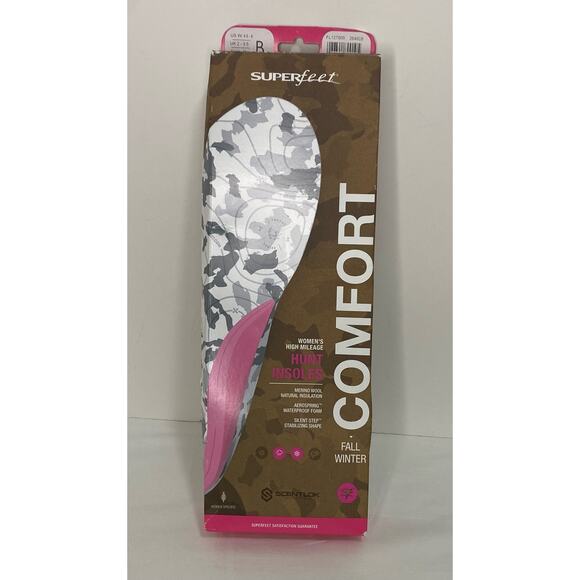 Superfeet Womens High Mileage Insoles B Size 4.5-6 Kids 2.5-4 Fall Winter Merino - Picture 1 of 7